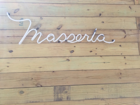 Sign Posted Outside of Masseria Near Union Market